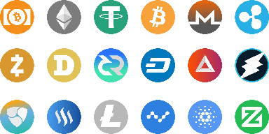diverse logo's van crypto's